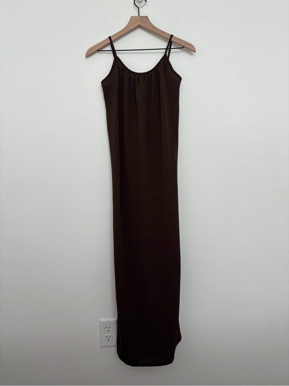 Women’s Viral Brown Backless Tie Maxi Dress
